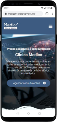 Modelo de Site para médicos autônomos, clinica de médicos ou consultórios médicos